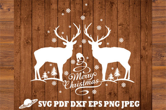 Download Christmas Deers Svg, Christmas Scene Svg - Christmas scene svg Collection