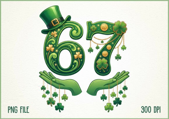 Download Lucky 67 Six Seven St. Patrick’s Day PNG - Six seven Collection