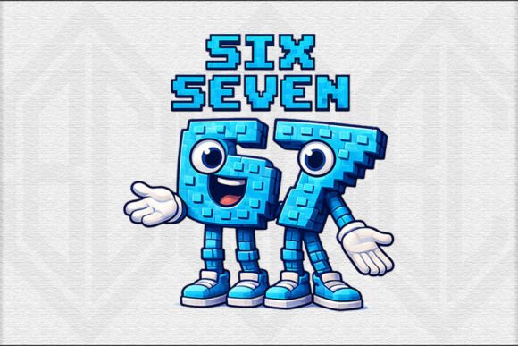 Download Cute Six Seven 67 Cartoon Number PNG - Six seven Collection