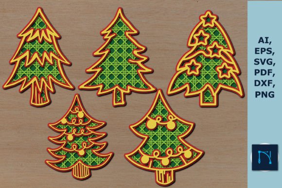 Download Multi Layer 3D Christmas Tree SVG Bundle - Christmas tree svg bundle Collection
