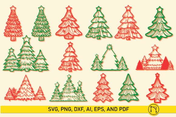 Download Paper Cut Christmas Tree SVG Bundle - Christmas tree svg bundle Collection