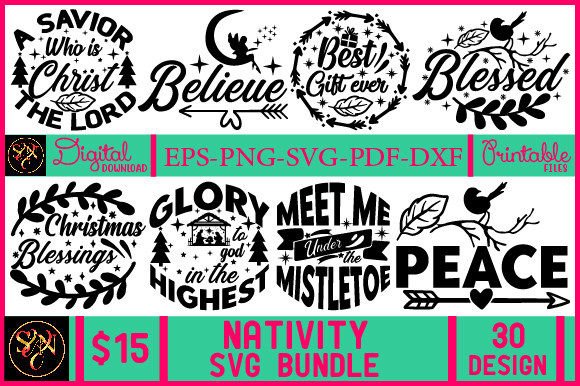 Download Nativity SVG Bundle, Christmas Scene Svg - Christmas scene svg Collection