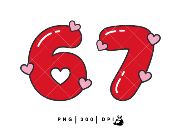 Download Valentine Six Seven Romantic Numbers PNG - Six seven Collection