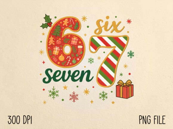 Download Funny Six Seven Meme Christmas PNG - Premium Bundle